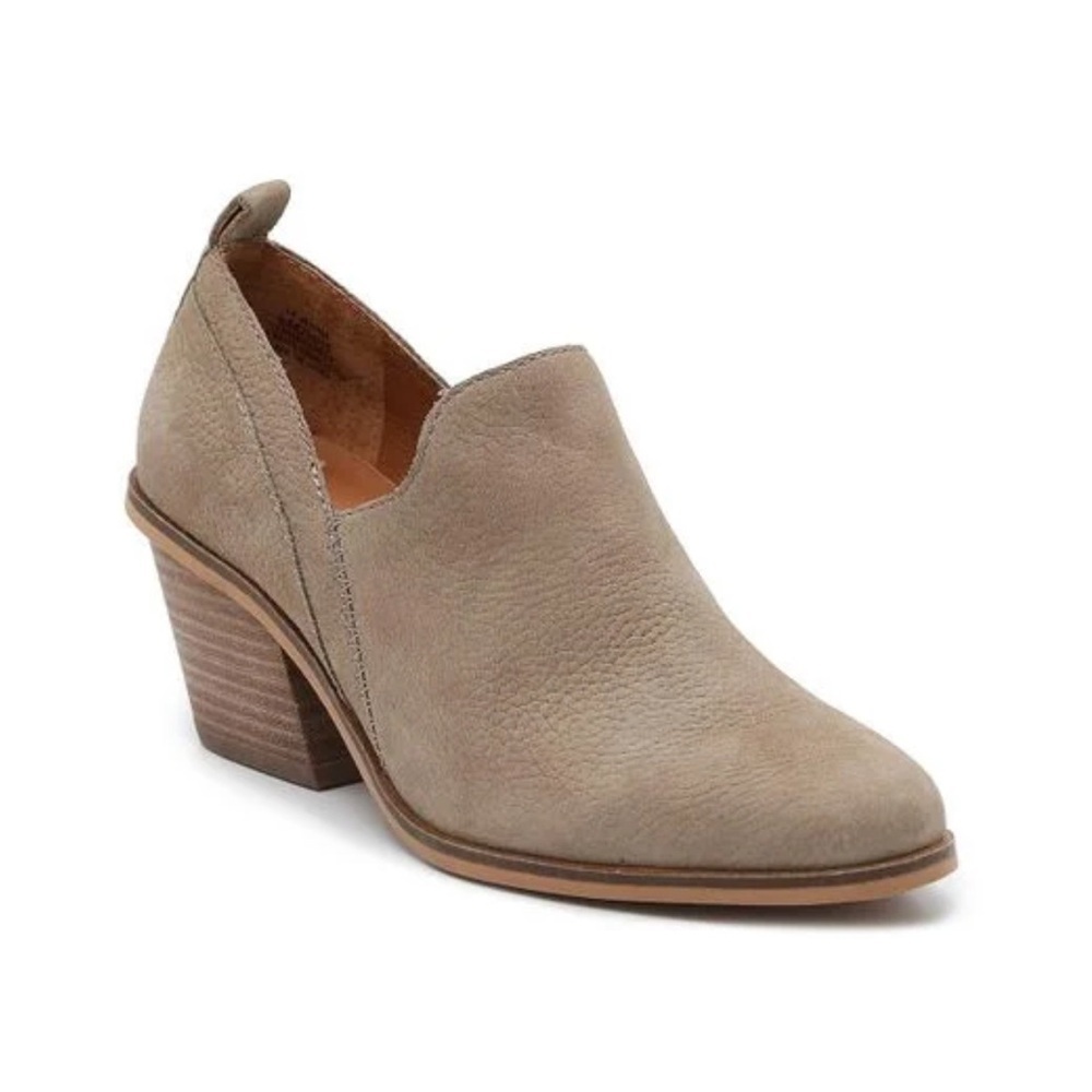Lucky Brand Taupe Leather Mules